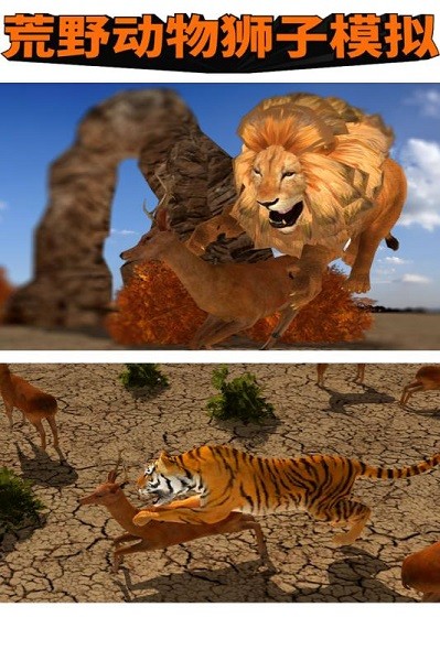 荒野动物狮子模拟-游戏截图1